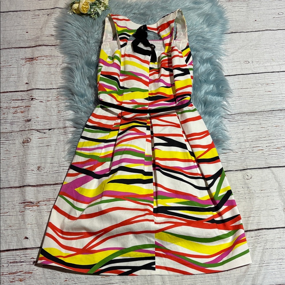David Meister Multicolor Striped Mini Dress sz 8 - Picture 9 of 10
